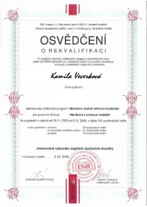 osvědčení o rekvalifikaci
